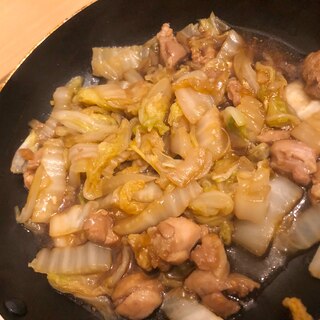 白菜と鶏肉の甘辛炒め